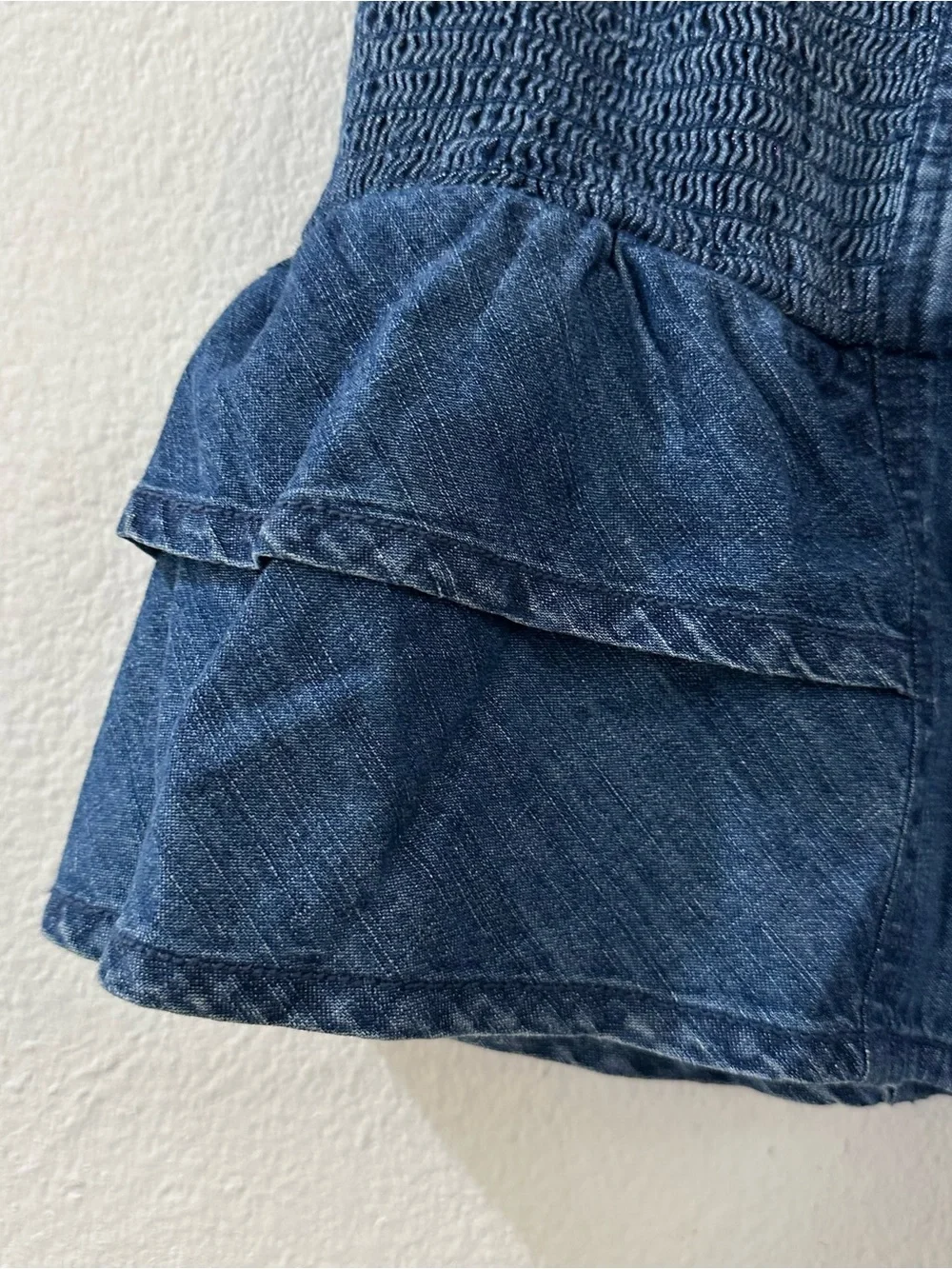 Free People We The Free Alani Pull-On Chambray Shorts Size XS